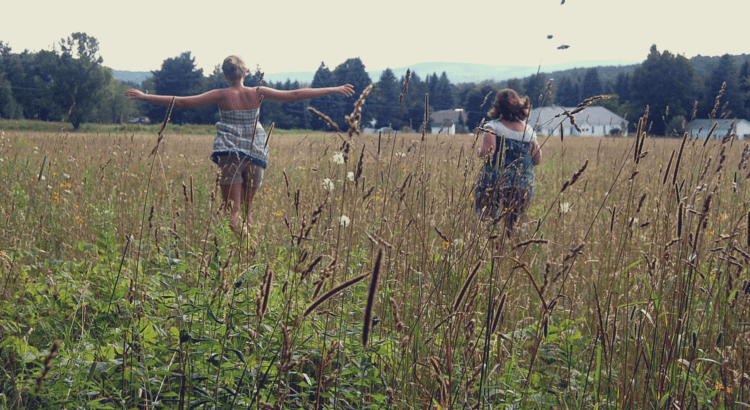 Running through weeds & wheat